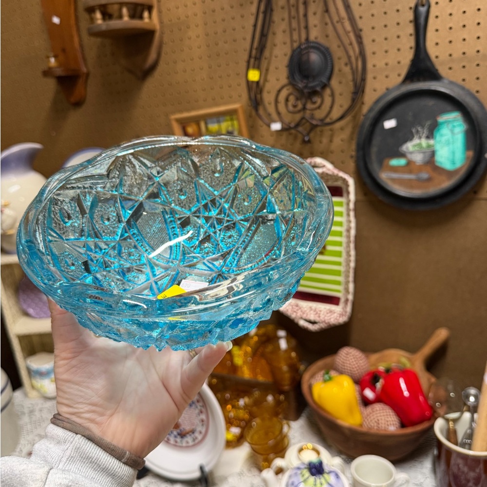 Elegant Blue Glass Bowl